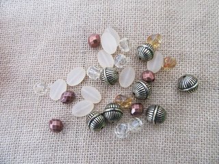 250g Assorted Plastic Beads DIY Jewellery Making