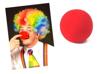 50 Red Foam Clown Noses for Fancy Dress Party