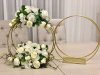 1Pc 45cm Dia Golden Circle Hoop Flower Display Table Stand Weddi