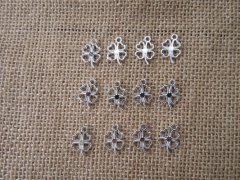200Pcs Alloy Flat Leaf Beads Charms Pendants Wholesale