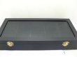 (image for) 1X New Black Watch Storage Display Case with Glass Cover