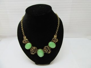 5Pcs Fashion Metal Necklace With Rhinestone Mixed