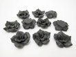 195 Black Fimo Rose Flower Beads Jewellery Findings 2.5cm (image for) 195 Black Fimo Rose Flower Beads Jewellery Findings 2.5cm