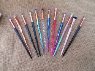 12Pcs Makeup Brushes Eye Shadow Blending Eyeliner Eyelash Brushe (image for) 12Pcs Makeup Brushes Eye Shadow Blending Eyeliner Eyelash Brushe