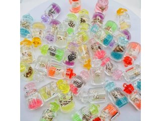 20Pcs Glow in Dark Miniature Wishing Bottle Pendant with Shell