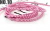 100M Pink Satin Polyester Cords Three Strands of Rope Silk Threa