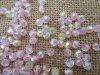 250Gram (Approx 2400Pcs) AB Pink Color Round Faceted Loose Beads