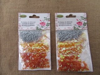 (image for) 7Sheets X 50Grams Yellow Sequin w/Pins DIY Craft Scrapbooking