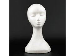 (image for) 1Pc New White Female Foam Mannequin Head 38.5cm High