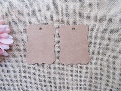 (image for) 18Sheets x 25Pcs Blank Kraft Paper Gift Wrap Tags Gift Tags Part