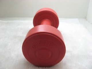 One set of 2 Red Dumbbell/Weight Plate Set Sport Equipment