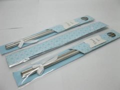 (image for) 10Pairs Stainless Steel Chopsticks in Artistic Sleeve - Blue