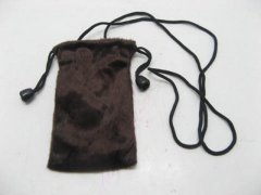 200 Dark Coffee Soft Plush Mobile Phone Pouches Holders 200 Dark Coffee Soft Plush Mobile Phone Pouches Holders