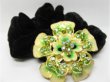 1Pc Chic Designer Hair Clips,Rhinestone Floral Clip
