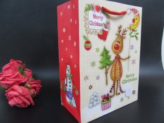 (image for) 10Pcs Christmas paper bag Gift Bag Assorted 22.5x17x9.7cm