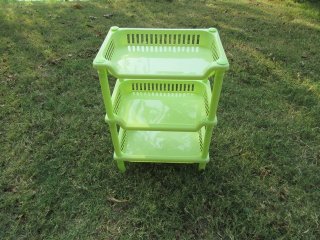 1X Green 3 Tier Organiser Shelf Storage Unit Rack Kitchen