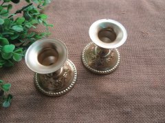 (image for) 1Pc Ins Minimalist Candlestick Gold Pillar Rose Pattern
