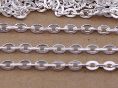 (image for) 100Meter Silver Color Flat Cable Link Chain Jewellery Finding