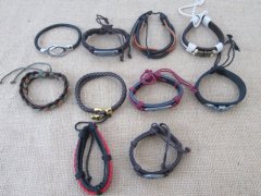 12Pcs Fashion Leatherette Drawstring or Clasp Tribe Bracelets 12Pcs Fashion Leatherette Drawstring or Clasp Tribe Bracelets