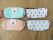 6Pcs PU Leather Cute Pencil Case Zipper Bag Storage Travel Bags