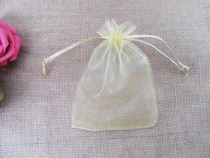 98Pcs Yellow Drawstring Jewelry Gift Pouches 16x11cm - Click Image to Close