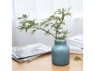 1Pc Ceramic Powder Blue Jar Glass Vase Modern Home Decor (image for) 1Pc Ceramic Powder Blue Jar Glass Vase Modern Home Decor