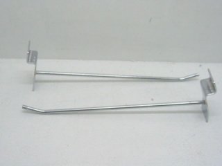 50 Metal Slatwall Grid Peg Hooks 14cm Size
