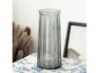 24Pcs Cylinder Grey Glass Table Flower Vases 25cm High