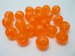 (image for) 1Bag X 260Pcs Orange Transparent Round Beads 14mm