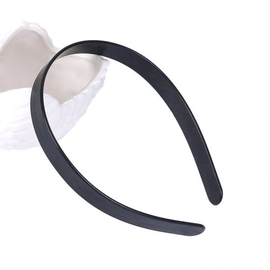20Pcs Black Headbands Hair Clips Craft for DIY 15mm - Click Image to Close