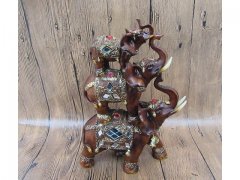 1X Lucky Elephant Figurine Wealth Statue Craft Ornaments Decorat 1X Lucky Elephant Figurine Wealth Statue Craft Ornaments Decorat