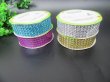 10Pcs Diamond Mesh Rhinestone Ribbon Crystal Wrap 5 Row (image for) 10Pcs Diamond Mesh Rhinestone Ribbon Crystal Wrap 5 Row