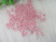 (image for) 5000 Pink Faceted Round Beads Jewellery Finding 6mm