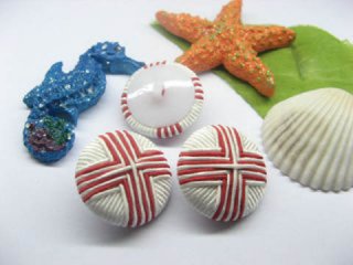 4x5pcs New Red Cross Chinese Handcrafted Buttons