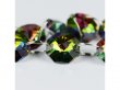 100 Rainbow Crystal Faceted Double-Hole Suncatcher Beads 14mm