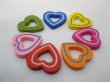 200Pcs Hollow Heart Wooden Beads Mixed Color (image for) 200Pcs Hollow Heart Wooden Beads Mixed Color