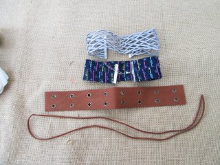 12Pcs Fashion Wide Leather Etc Hippie Tribal Bracelets (image for) 12Pcs Fashion Wide Leather Etc Hippie Tribal Bracelets