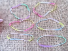 (image for) 100Pcs Frienship Ect Silicone Bracelets Simple Bracelet 5mm Wide