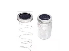 (image for) 6Pcs Handle Mason Jar Solar Lights Fairy Lights Courtyard Home G