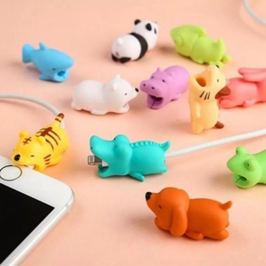 50Pcs Animal Bite USB Cable Data Wire Cord Protector Charger - Click Image to Close
