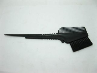 10 Plastic Black Hairdressing Tint Brushes