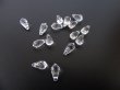 (image for) 1000 Top Drilled Faceted Teardrop Acrylic Beads 16x8mm