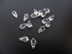 (image for) 1000 Top Drilled Faceted Teardrop Acrylic Beads 16x8mm