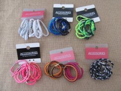 (image for) 1Sheet Fancy Hair Elastics Hair Elastic Hair Band Scrunchies