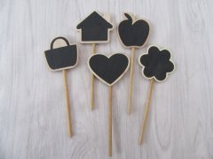 (image for) 36Pcs Chalk Board Placards Blackboard Signs Message Memo