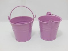 (image for) 12 Purple Mini Tin Pail Bucket Wedding Bomboniere 6x5x4cm
