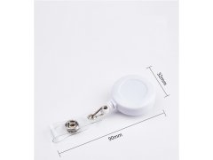 (image for) 12Pcs Plain Retractable Pull Reel Key ID Card Holder Recoil Cord