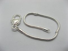 4Pcs Sliver Heart Clasp European Bracelet 19cm ac-str217 4Pcs Sliver Heart Clasp European Bracelet 19cm ac-str217