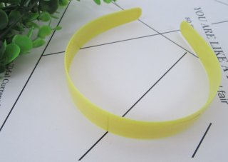 20X New Yellow Plastic Hairbands Jewelry Finding 25mm Wide