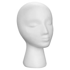 (image for) 4Pcs New White Female Foam Mannequin Head 30cm High
